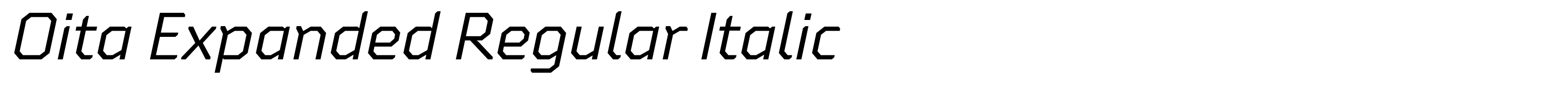 Oita Expanded Regular Italic